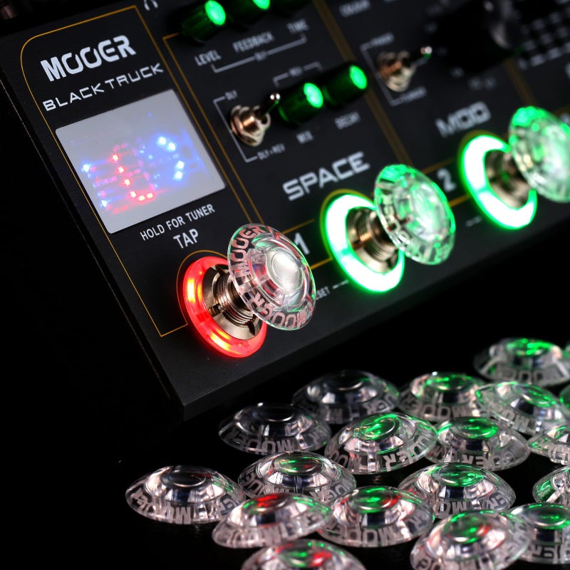 MOOER Shrooms Clear Footswich Topper Guitar Effects Pedal Cap Multi Processor Pedalboard Toppers - Image 5