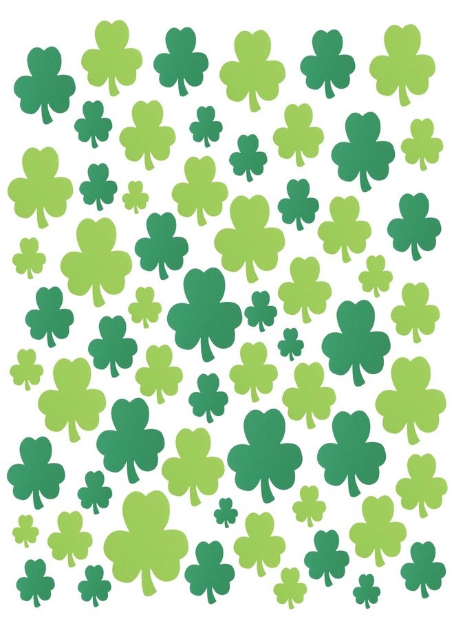Labrostar 168Pcs St Patricks Day Decorations Pre-Cut Shamrock Cutouts Bulletin Board Decor Lucky Green Irish Clover Shapes for School Classroom Home Office Decorations 7 Sizes - Image 1