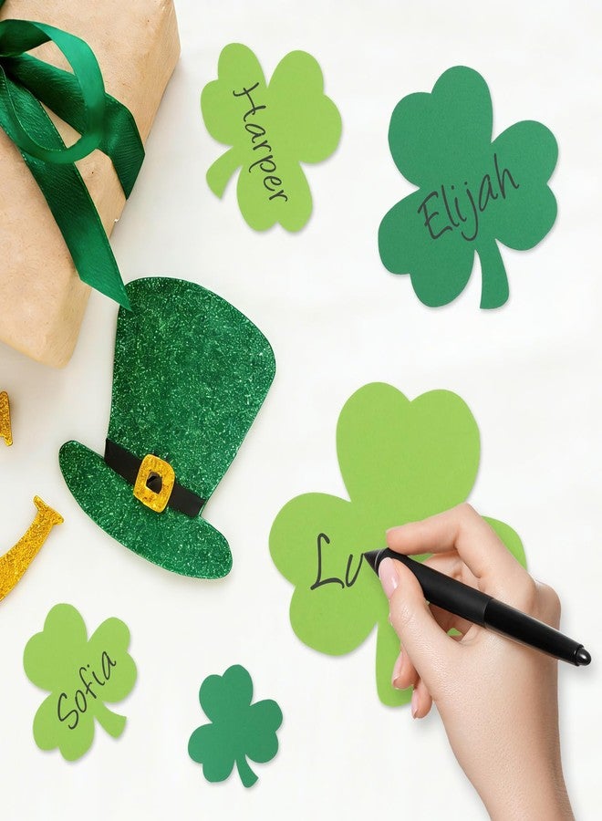 Labrostar 168Pcs St Patricks Day Decorations Pre-Cut Shamrock Cutouts Bulletin Board Decor Lucky Green Irish Clover Shapes for School Classroom Home Office Decorations 7 Sizes - Image 4