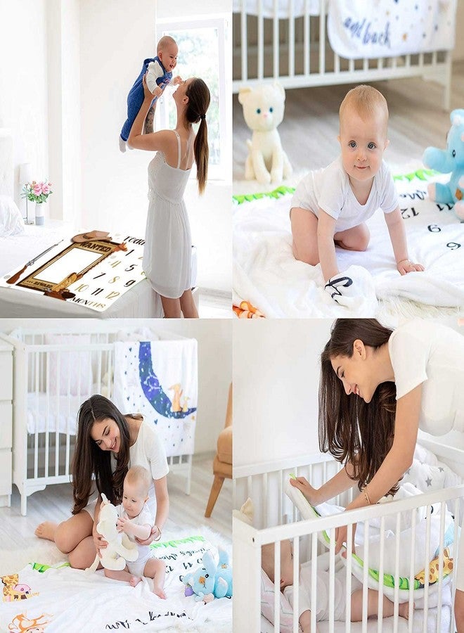 FHZON Cowboy Milestone Blanket Cowboy Life Hat Boots Hunting Gun and Wanted Rewards Baby Blanket for Theme Photography Props Newborn Gifts 48x40in - Image 5