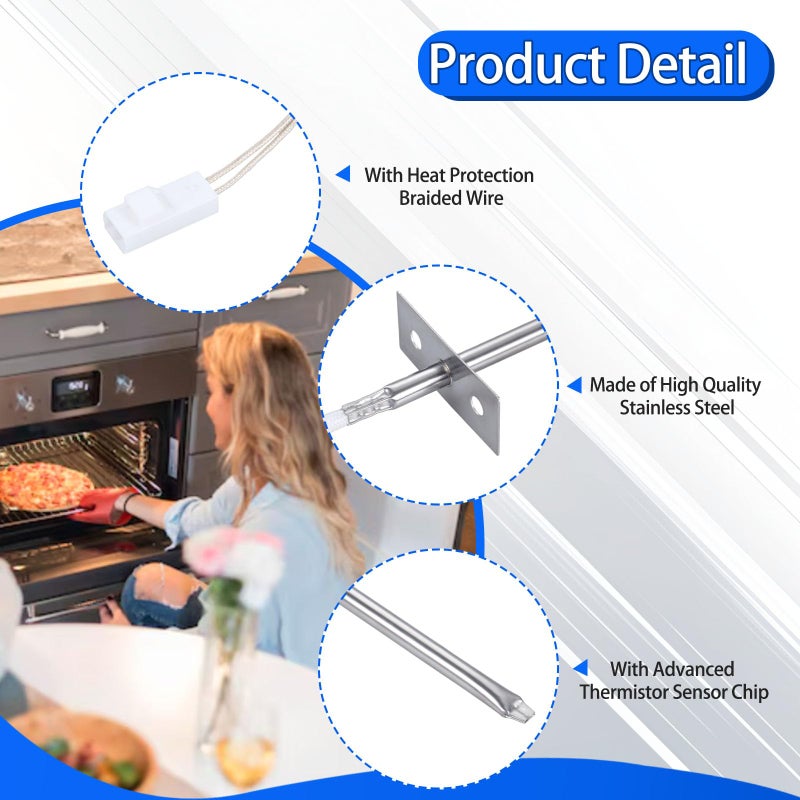 DRELD 316233902 316217008 Oven Temperature Sensor Probe, Compatible with Frigidaire, Kenmore Range, Replace 316217008 316233900 316233903 4929364 AP6888260 PS12724046 EAP12724046 - Image 4