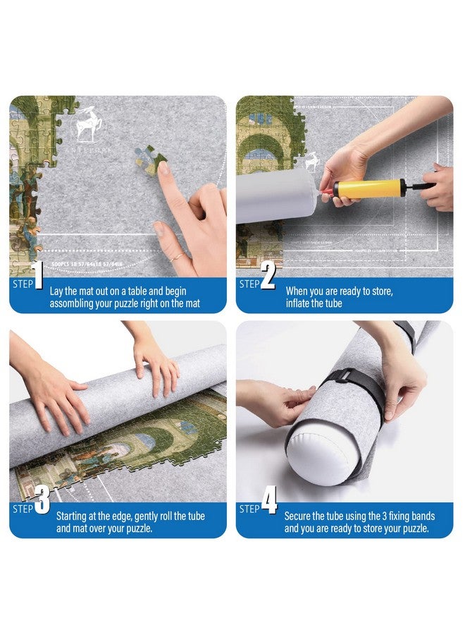 Antelope - Puzzle Mat for 1000 1500 500 Piece Puzzles, Jigsaw Puzzle Storage Mat, 45.6 x 26 inch (116 × 66 cm) Felt Mat, Fits up to 1500-piece Puzzles (5-Piece Set) - Image 5