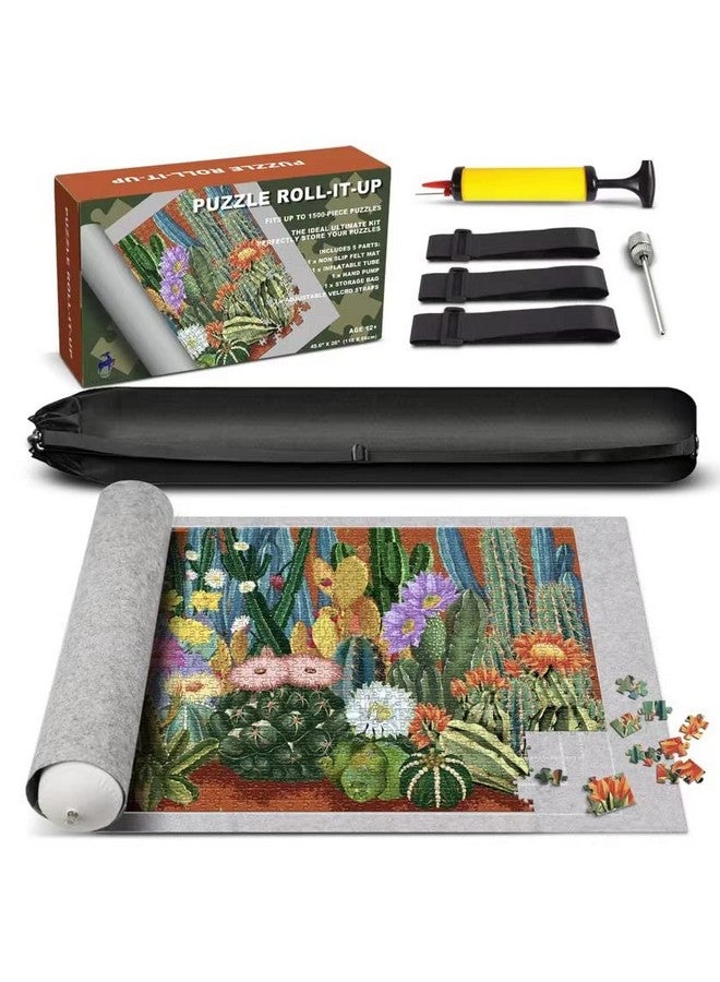 Antelope - Puzzle Mat for 1000 1500 500 Piece Puzzles, Jigsaw Puzzle Storage Mat, 45.6 x 26 inch (116 × 66 cm) Felt Mat, Fits up to 1500-piece Puzzles (5-Piece Set) - Image 1