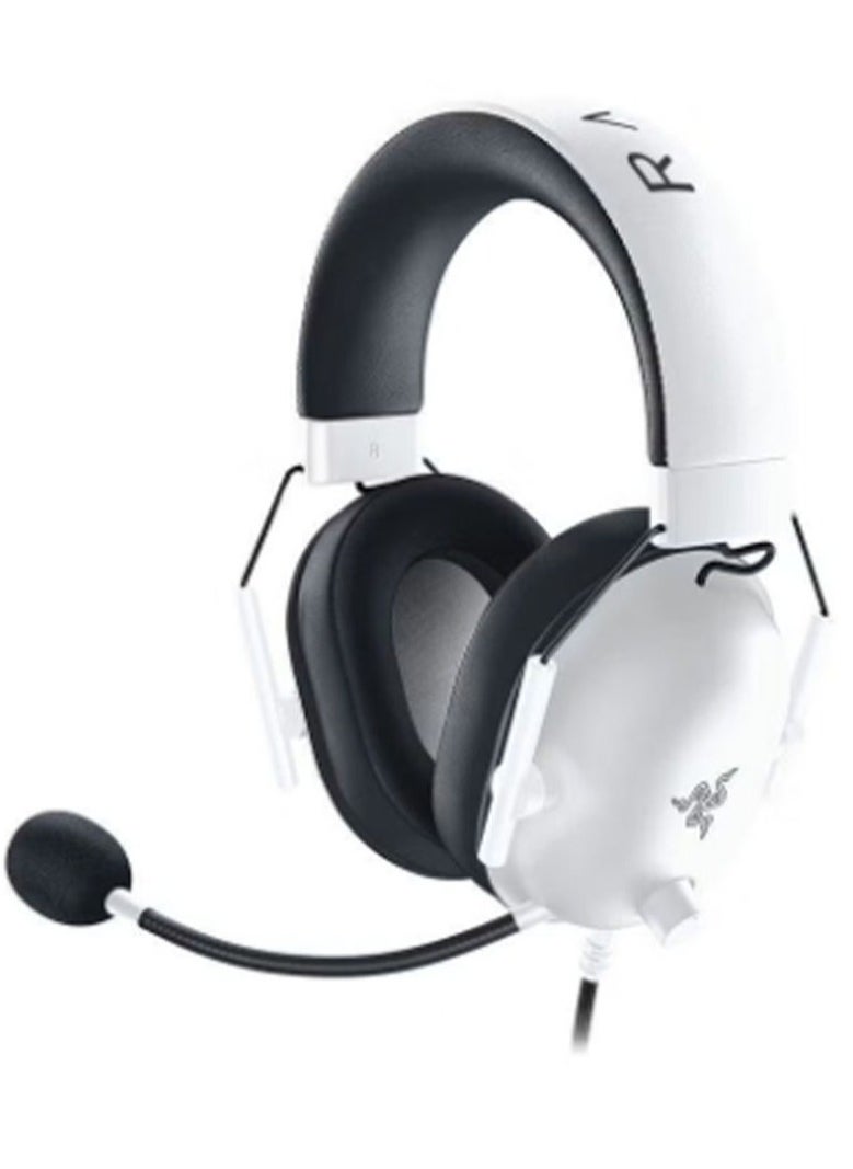 RAZER - BlackShark V2 X Gaming Headset: 7.1 Surround Sound - 50mm Drivers - Memory Foam Cushion - for PC, Mac, PS4, PS5, Switch, Xbox One, Xbox Series X|S, Mobile - 3.5mm Audio Jack - White - Image 1