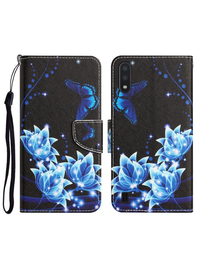 S-TOP Case For Samsung Galaxy A01 Colored Drawing Leather Phone Case - Image 1