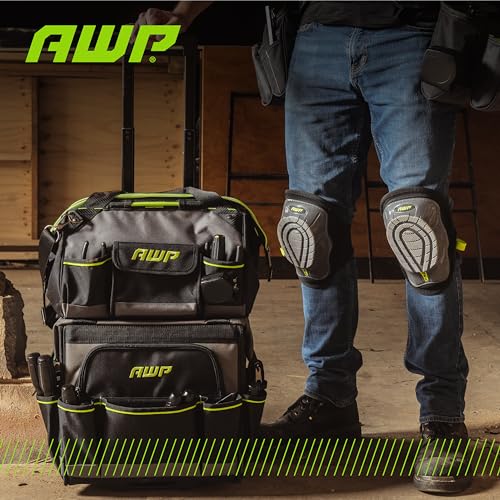 AWP Gel Stabilizer Non-Skid Knee Pads with Dual Layer Padding and Shock Stabilizer Caps for Flooring, Roofing, Decking for All-Day Support & Stability, Men and Women, One Size | L-22380-4 - Image 5
