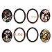 iLAND Miniature Dollhouse Accessories 4 Dollhouse Picture Frames Set wPrinted Paintings 4 Dark Brass Oval Frames w 4 Pictures - Image 4