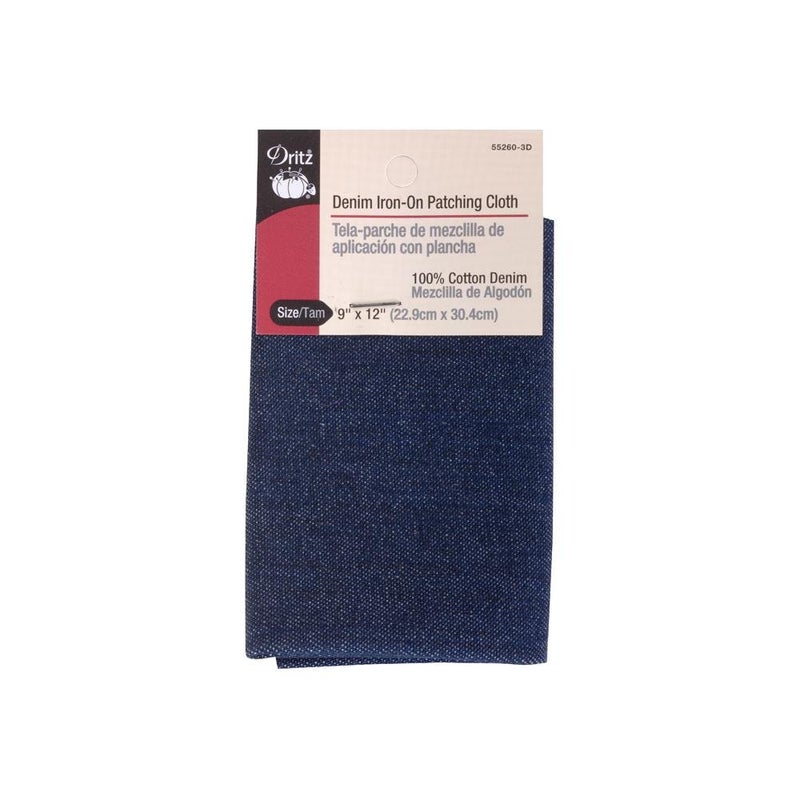 Dritz Denim IronOn Patching Cloth 9 x 12Inch 1 Count Dark Blue