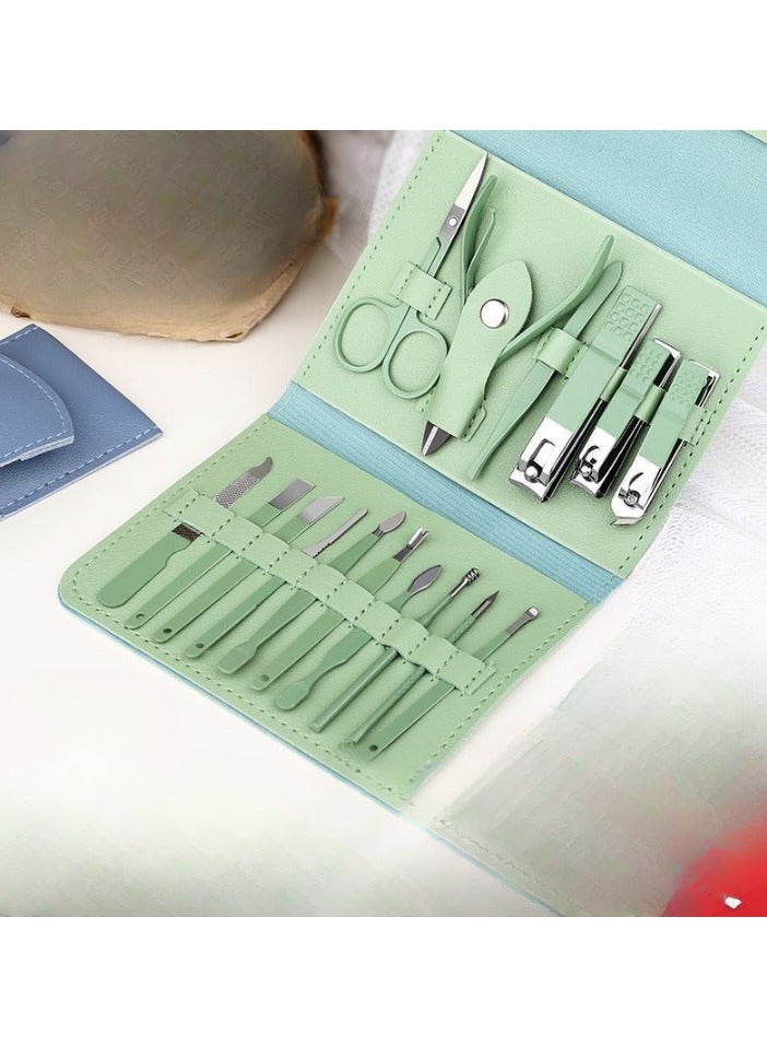 Generic 16pcs Set Of Nail Clippers, Pedicure Clippers. With  Leather Bag - Image 3