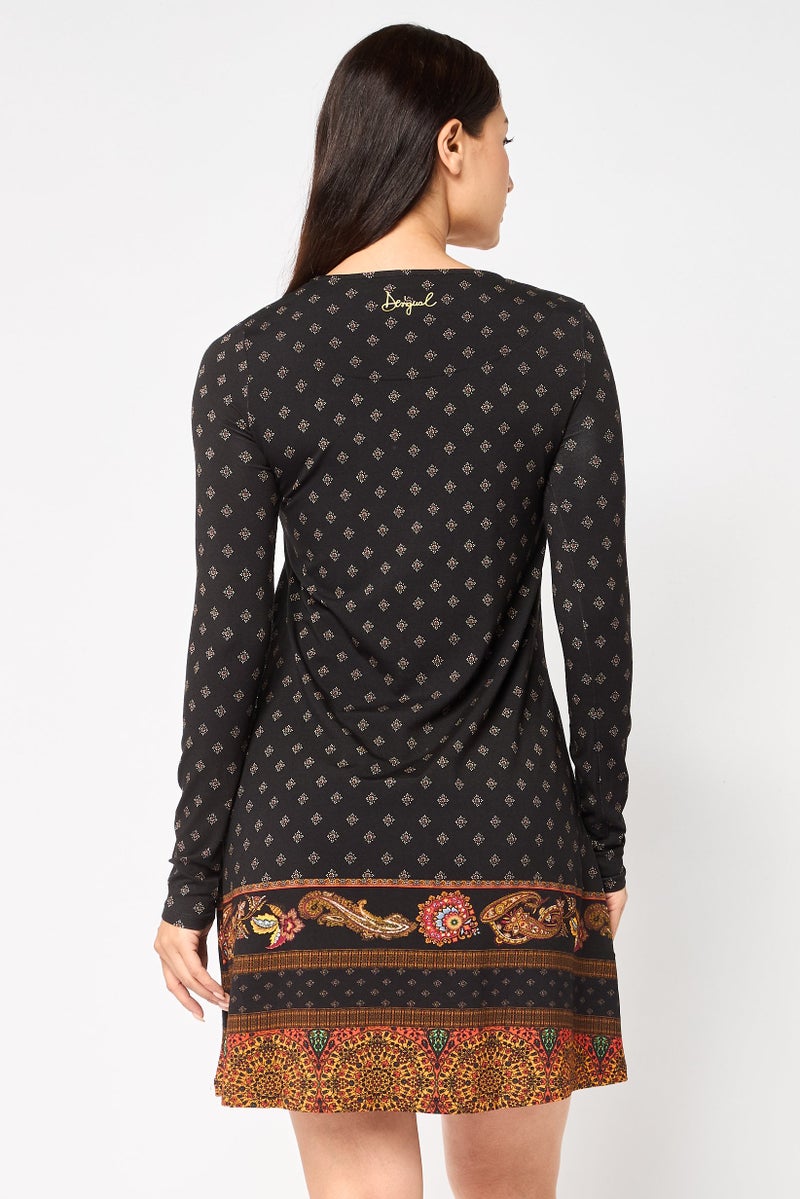 DESIGUAL Women Paisley Print Mini Dress, Multicolor - Image 4
