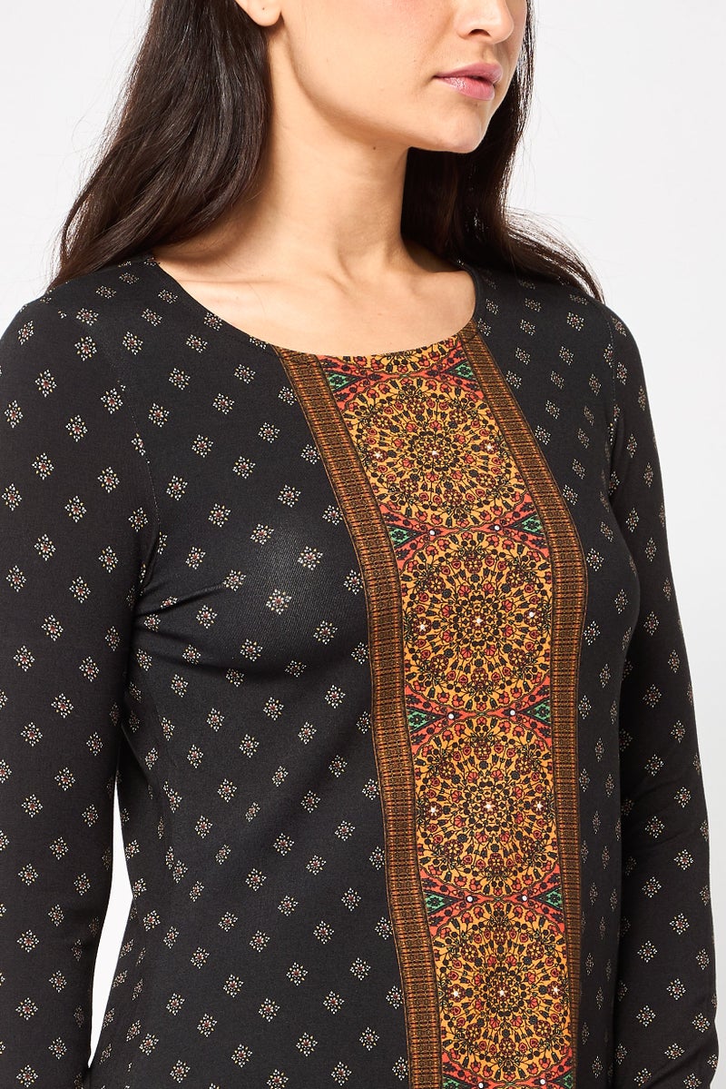 DESIGUAL Women Paisley Print Mini Dress, Multicolor - Image 3