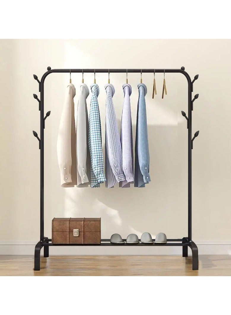 Clothes Organizer And Holder Metal Stand Black 110X40X150cm - Image 1
