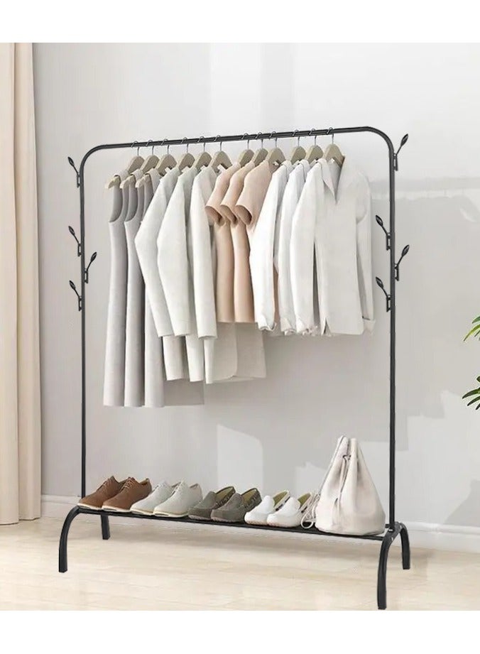Clothes Organizer And Holder Metal Stand Black 110X40X150cm - Image 3