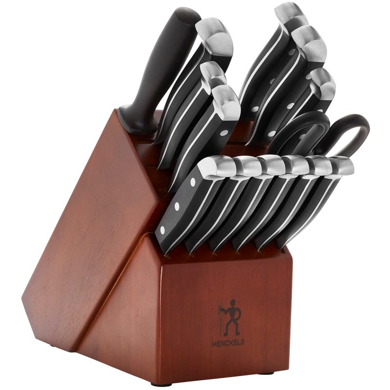 HENCKELS Premium Quality 15-Piece Knife Set with Block, Razor-Sharp, German Engineered Knife Informed by over 100 Years of Masterful Knife Making, Lightweight and Strong, Dark Brown - Image 5