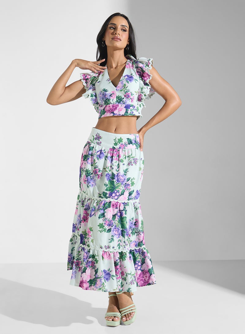 هوب اند ايفي فستان بطبعة زهور - Image 1