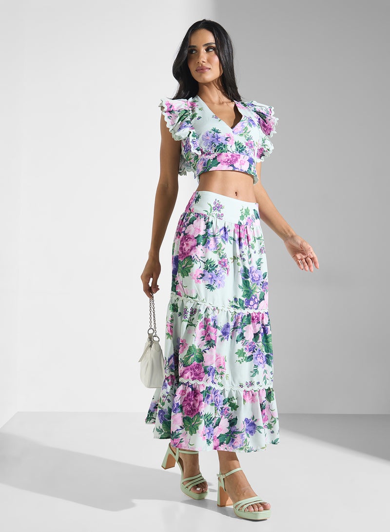 هوب اند ايفي فستان بطبعة زهور - Image 4