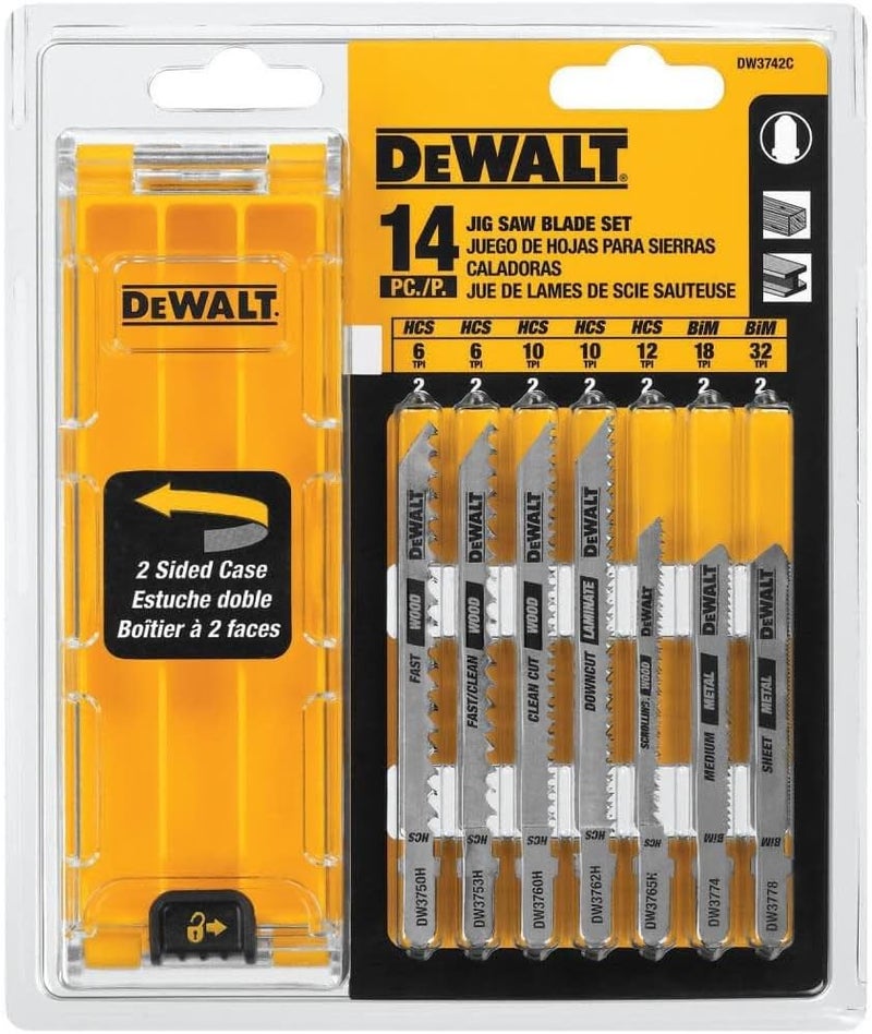 DEWALT Jigsaw Blades Set with Case TShank 14Piece DW3742C - Image 5