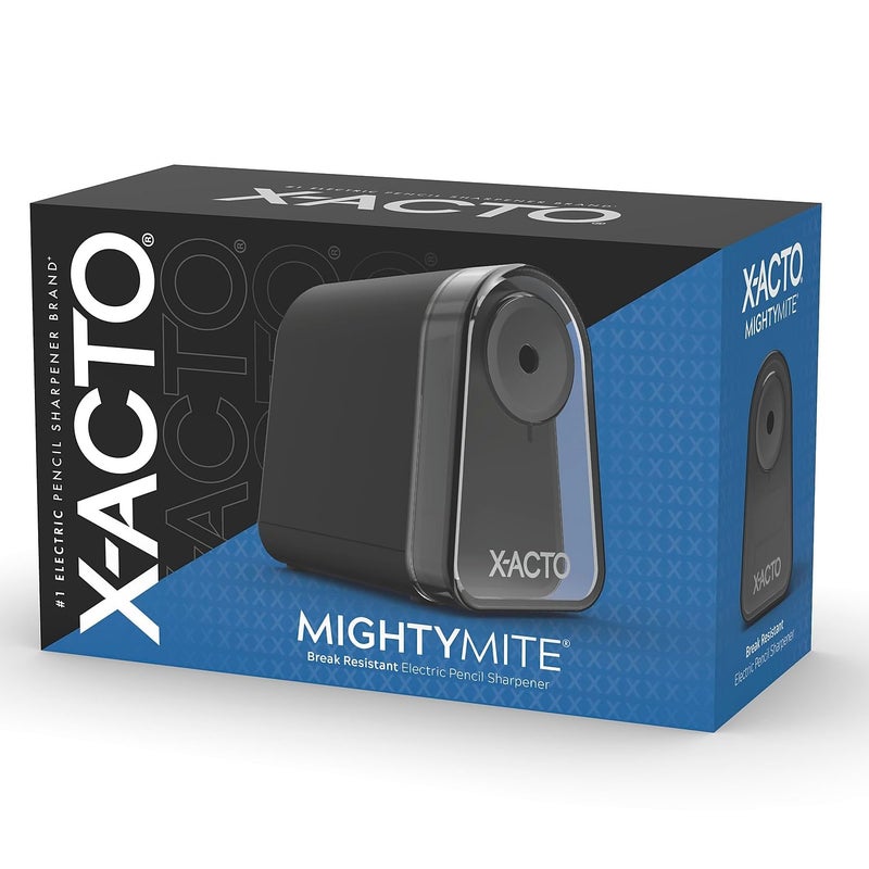 X-ACTO Mighty Mite Electric Pencil Sharpener, Black/Silver (19501/19501X) - Image 1