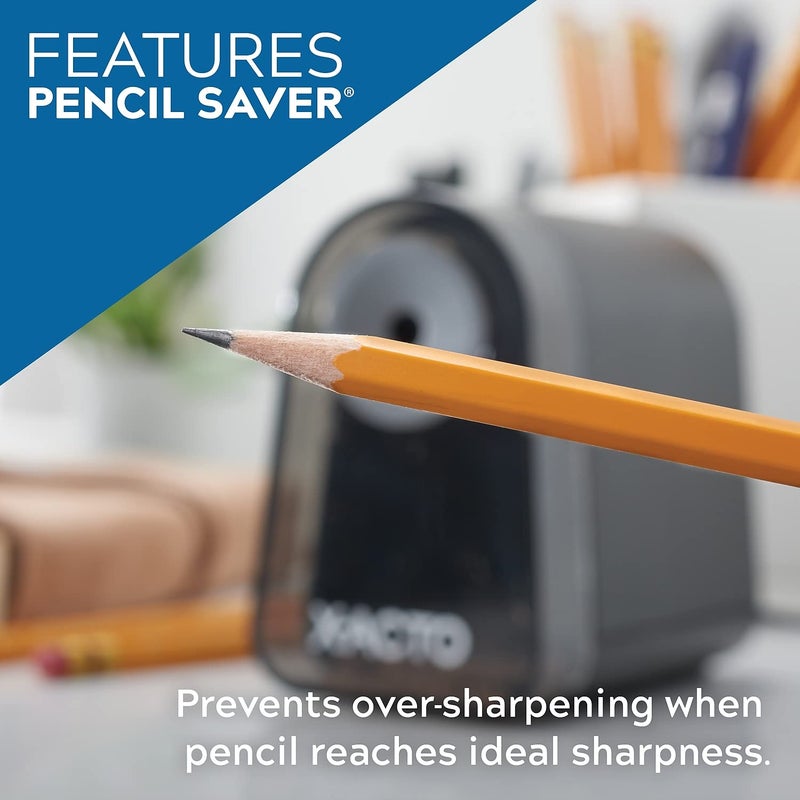 X-ACTO Mighty Mite Electric Pencil Sharpener, Black/Silver (19501/19501X) - Image 3