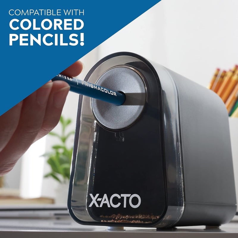 X-ACTO Mighty Mite Electric Pencil Sharpener, Black/Silver (19501/19501X) - Image 4
