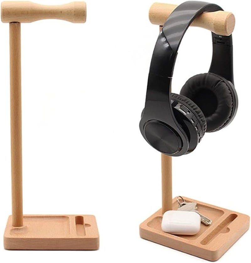 Flexible Wooden Headphone Stand Universal Gaming Headset Holder Color F - Image 3