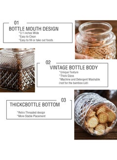 Oasisgalore Large Glass Storage Jars, 60 fl oz Glass Food Storage Containers with Bamboo Lids, Kitchen Containers Cereal Jars Decorative Jars for Candy Snacks Cookies Coffee Tea Nuts Sealed Glass Jars  - Image 2