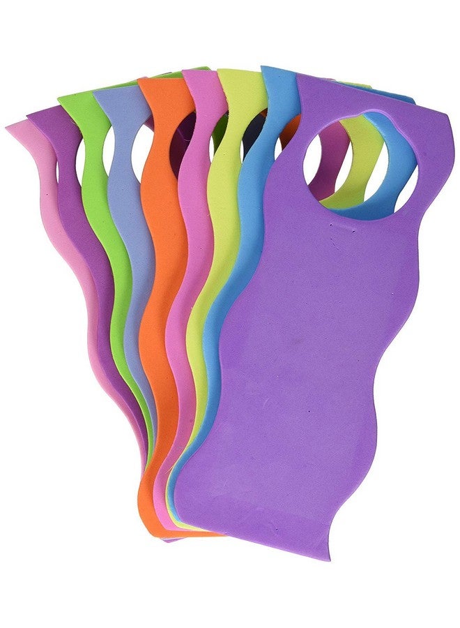 Darice 1022-90 9-Piece Foamie Wavy Style Door Hangers, 6 mm, Colors May Vary, Colors May Vary Bright Colors - Image 1