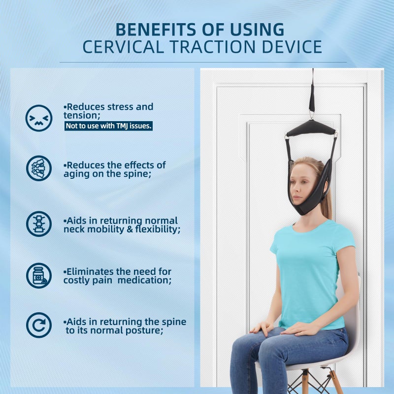Cervical Neck Traction Device Over-The-Door,Portable Neck Stretcher,Effective Home Physical Therapy for Neck Pain Relief - Image 5