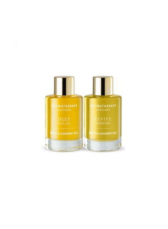 Aromatherapy Associates مجموعة هدايا الشركاء المثاليين. 2 زيوت استحمام ودش فاخرة (0.3 أونصة سائلة لكل منها) في صندوق هدايا مزخرف. - Image 2