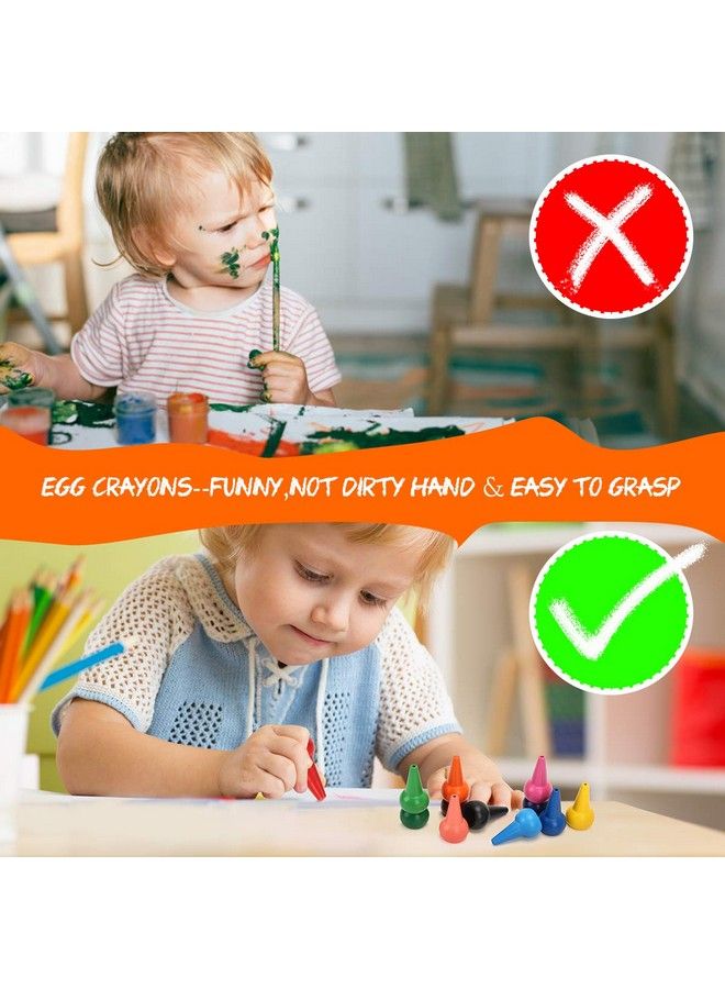 Smlper Jumbo Crayons For Toddlers 12 Colors Finger Paint Palm Grip Crayons For Babies Washable Wax Crayons Safe For Kids Children Boys And Girls  - Image 5