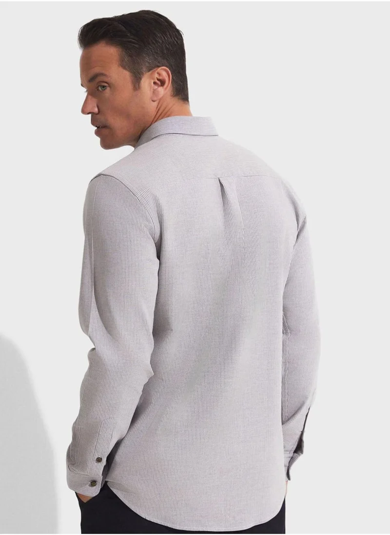 JUNE Striped Button Down Regular Fit Shirt Shirt