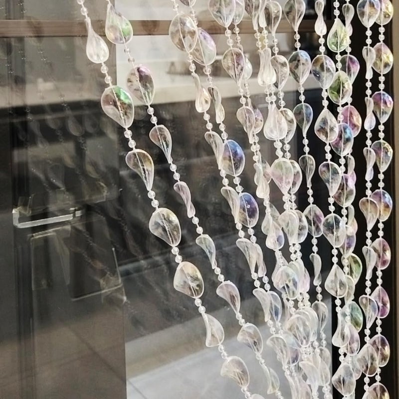 ave split Beaded Curtain Doorways Star Acrylic Hanging Door Beads String Curtains Tassel Room Divider Screen Decor for Doorway Window Living Room Wedding 054fy (Shiny Transparent) - Image 3
