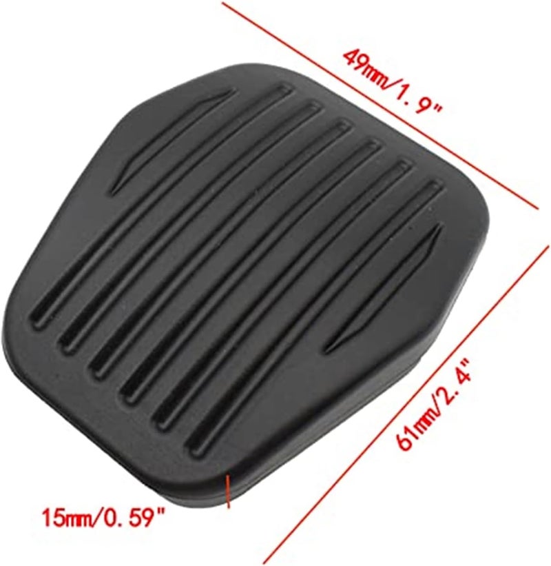 Wivplex Car Clutch Brake Pedal Rubber Pad Cover - 2PCS - Image 2