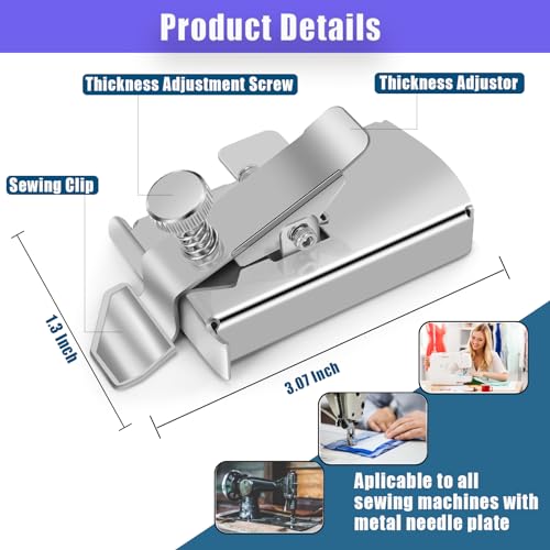 BREXFIRE Upgraded Magnetic Seam Guide for Sewing Machine, Magnetic Sewing Guide with Clip, Hemmer Guide, Multifunctional Hem Guide, Universal Sewing Machine Attachments, Sewing Supplies Accessories - Image 5