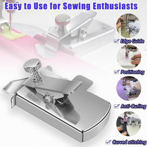 BREXFIRE Upgraded Magnetic Seam Guide for Sewing Machine, Magnetic Sewing Guide with Clip, Hemmer Guide, Multifunctional Hem Guide, Universal Sewing Machine Attachments, Sewing Supplies Accessories - Image 3