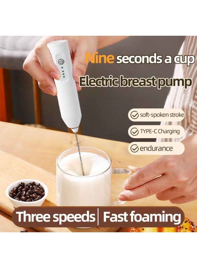 Whisk mixer rechargeable manual mixer with 3 speeds and DC motor, versatile coffee tool set - Image 4