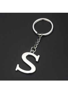 Generic English letter keychain bag pendant 26 uppercase and lowercase letters and numbers keychain European and American small gift customizationS S 