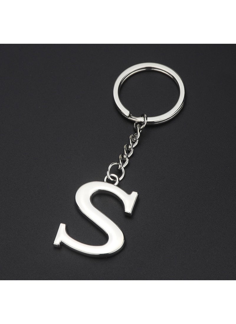 Generic English letter keychain bag pendant 26 uppercase and lowercase letters and numbers keychain European and American small gift customizationS S 