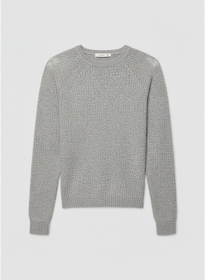 Women’s Grey Acrylic Sweater – Casual Everyday Knitwear, Regular Fit, Soft & Comfortable Pullover