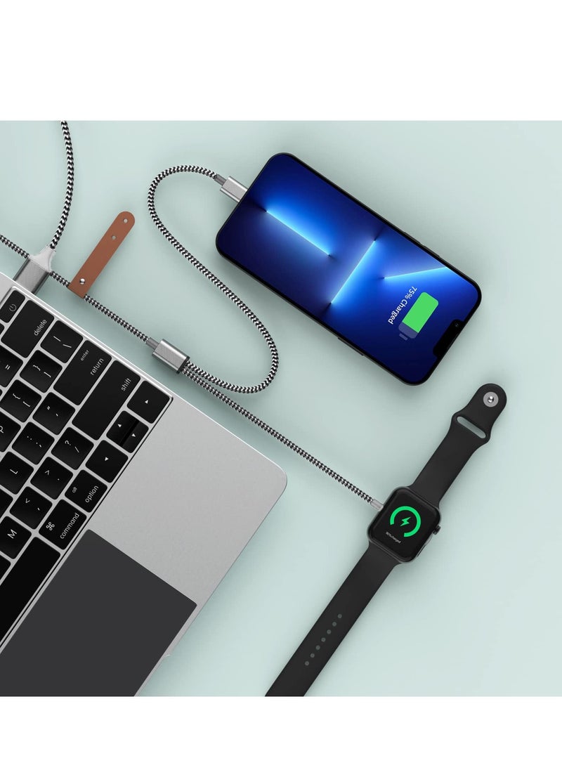 Y&D - Watch Charger Magnetic Charging Cord, 2 in 1 Portable Wireless Cable Compatible with Series 7 SE 6 5 4 3 Work for iPhone 13/12 Pro Max / 11 XR/XS/X 8 Plus - Image 1