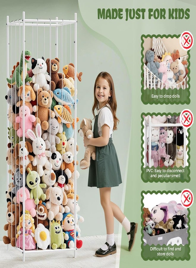 WORLDMX Metal Stuffed Animal Storage, Durable Zoo-Style Plush Toy Organizer, Extra Large Kids Stuffed Animal Holder – Strong Metal Frame Perfect for Boys, Girls, Nursery, Playroom, Kids’ Room - Image 5