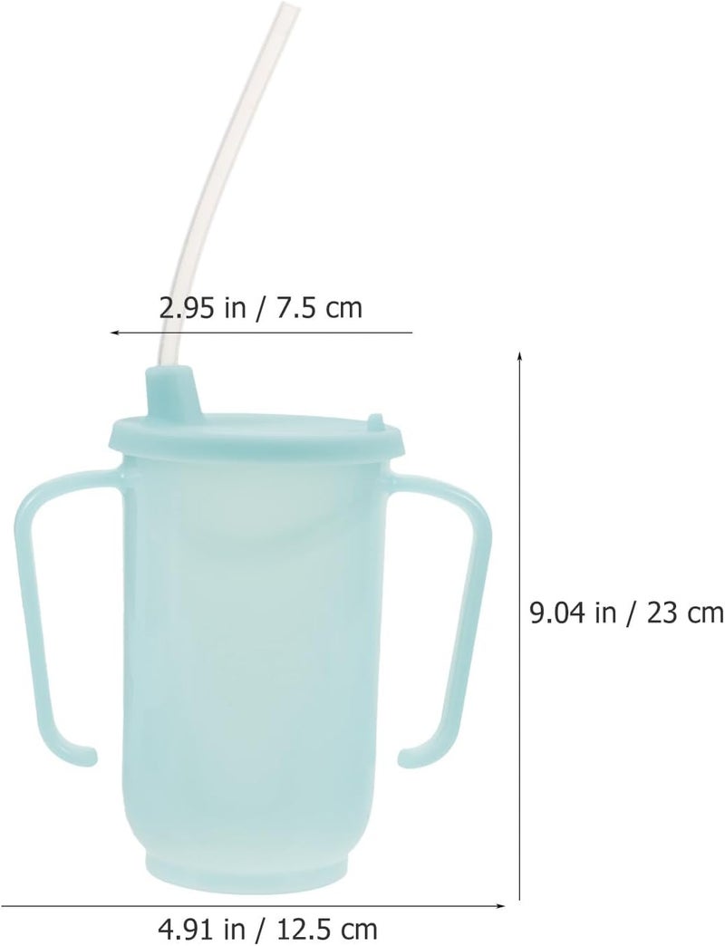 VILLCASE Unbreakable Patient Drinking Cup with Handle, Anti-choking Spill-resistant Liquid Diet Cup for Elderly Bedridden Use, Adaptive Medical Feeding Mug for Home Care - Image 2