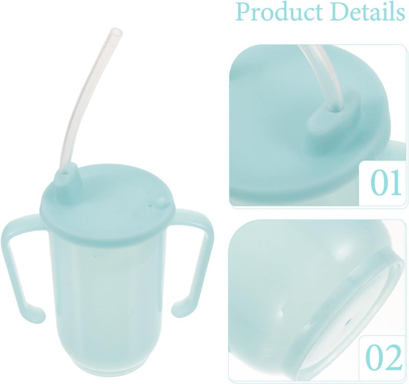 VILLCASE Unbreakable Patient Drinking Cup with Handle, Anti-choking Spill-resistant Liquid Diet Cup for Elderly Bedridden Use, Adaptive Medical Feeding Mug for Home Care - Image 3