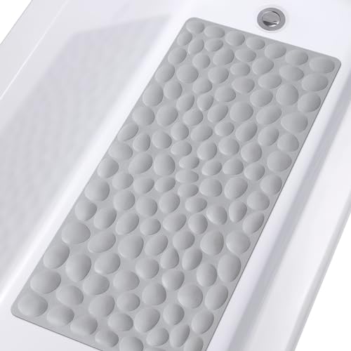 OTHWAY Non-Slip Bathtub Mat OTHWAY Soft Rubber Bathroom Bathmat with Strong Suction Cups (Grey) - Image 1
