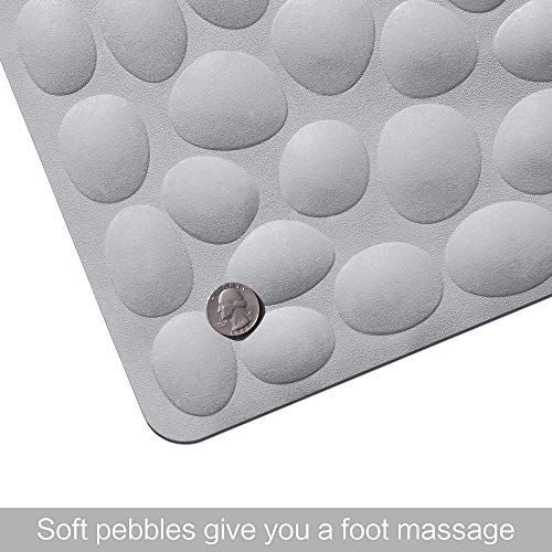 OTHWAY Non-Slip Bathtub Mat OTHWAY Soft Rubber Bathroom Bathmat with Strong Suction Cups (Grey) - Image 5
