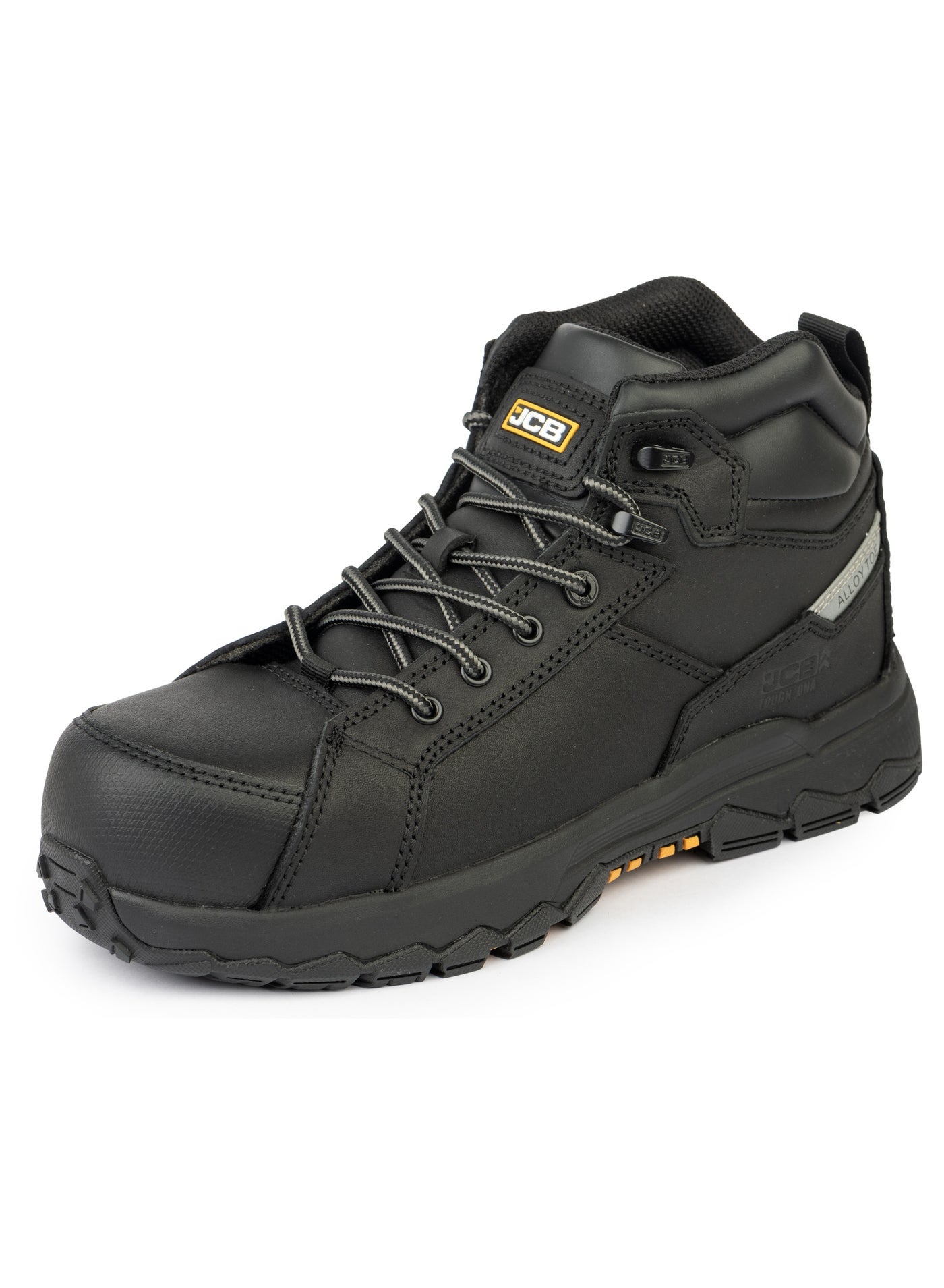 Rugged 6" Safety Boots for Men JCB-005B | Alloy Toe – Oil, Heat & Slip Resistant, ASTM F2413-18 Certified, EH – Black