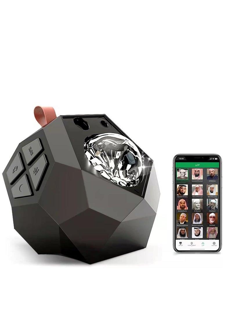 JAJEEK Portable Star Projector Quran Speaker – Night Light Projector with Remote Control & App, Bluetooth Speaker, LED Color Changing Moon & Stars Projection, Ideal for Bedroom, Living Room, Kids & Adults  - Image 2