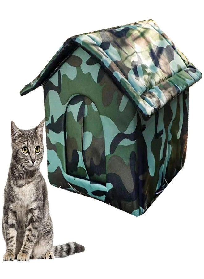 CHRIS GOOD Feral Cat House, Cat House Outdoor, Waterproof Shelter for Stray Cats, Weatherproof for Winter (Camo, Medium) - Image 1