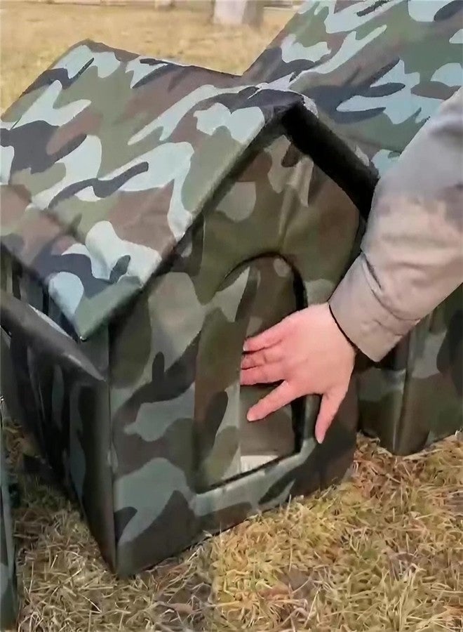 CHRIS GOOD Feral Cat House, Cat House Outdoor, Waterproof Shelter for Stray Cats, Weatherproof for Winter (Camo, Medium) - Image 5