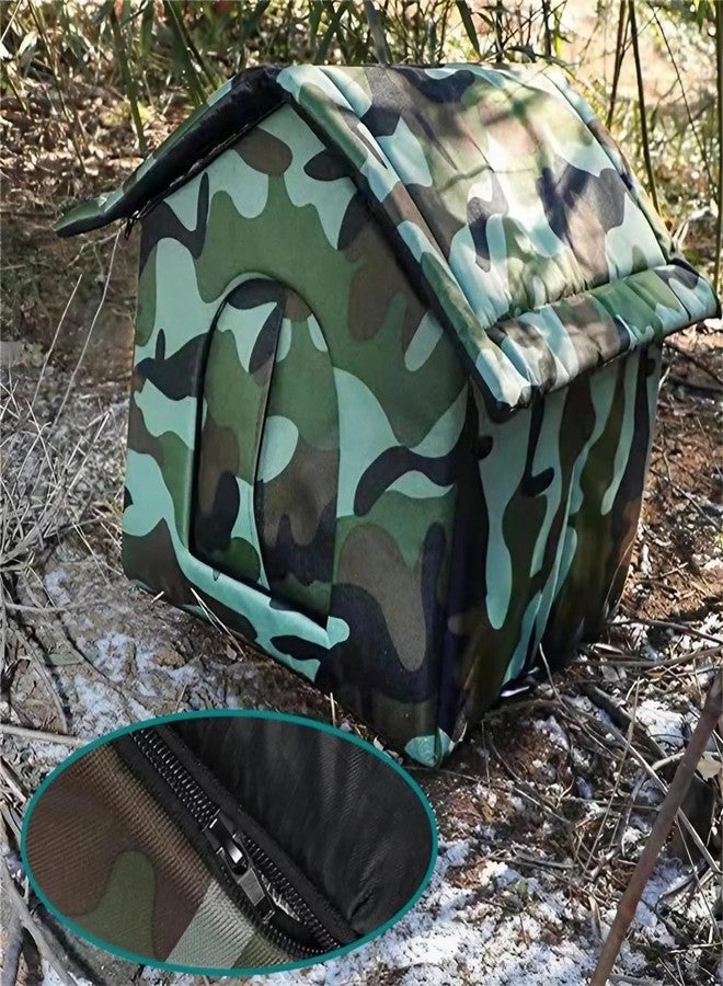CHRIS GOOD Feral Cat House, Cat House Outdoor, Waterproof Shelter for Stray Cats, Weatherproof for Winter (Camo, Medium) - Image 3